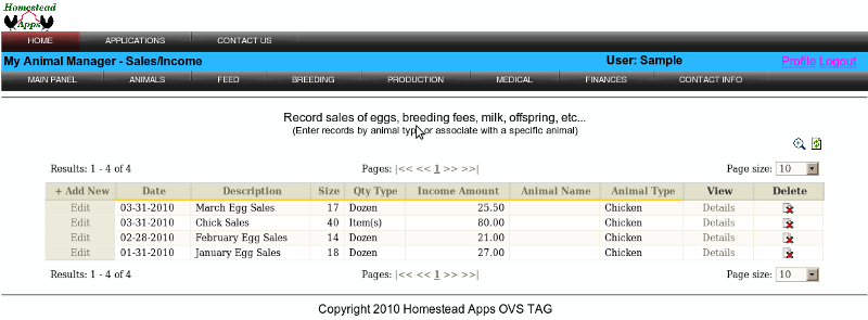 SCREEN SHOT help-finance income screen