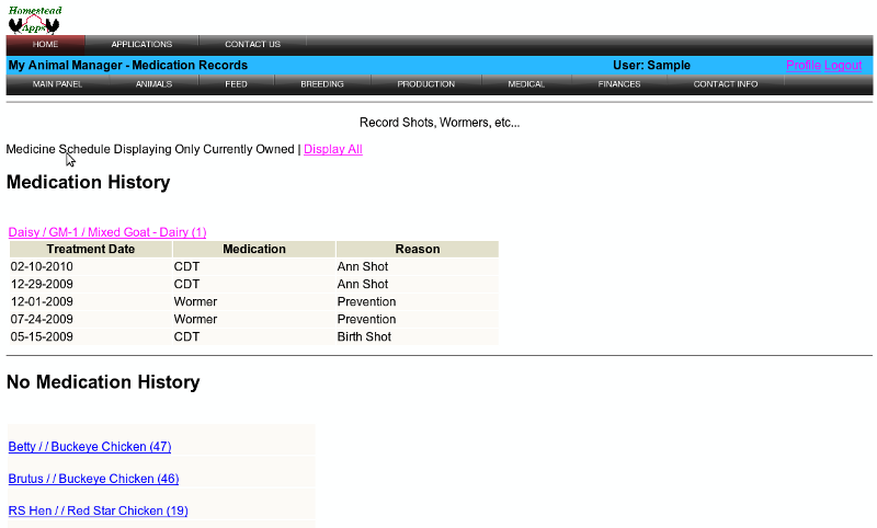 SCREEN SHOT help-medical medication screen