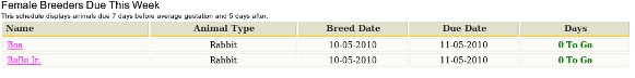 SCREEN SHOT help- female breeders due this week at a glance screen